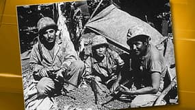 Code talkers navajos à Saipan, en juin 1944.
