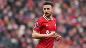 Diogo Jota lors du match Liverpool-Wolverhampton (2-1, Premier League), le 16 février 2025