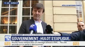 Nicolas Hulot : "Je suis 100% en phase" avec Edouard Philippe