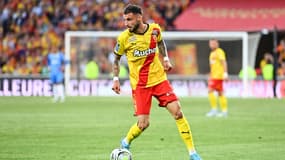 Jonathan Clauss avec le RC Lens, au stade Bollaert le 21 mai 2022