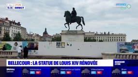 Bellecour : les travaux de rénovation de la statue de Louis XIV débutent