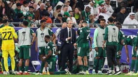 Roberto Mancini lors d'Arabie saoudite-Corée du Sud, le 30 janvier 2024 en Coupe d'Asie