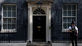 L'entrée du 10 Downing Street, résidence du Premier ministre britannique. 