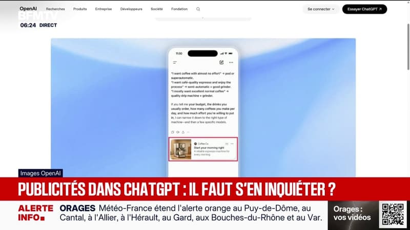 OpenAI va introduire la publicité dans ChatGPT en France: faut-il s'en inquiéter?