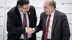 Le PDG de Total, Patrick Pouyanné, et celui de Petrobras, Pedro Parente ont signé le 24 octobre une alliance stratégique. 