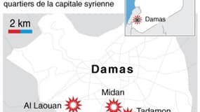 VIOLENTS COMBATS EN SYRIE À DAMAS