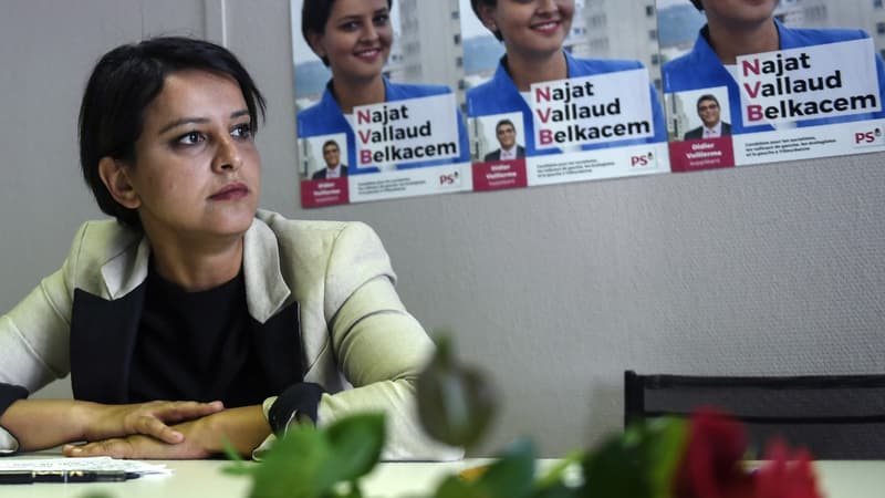 Najat Vallaud-Belkacem à Villeurbane, près de Lyon, le 22 mai 2017, où elle se présente aux législatives.