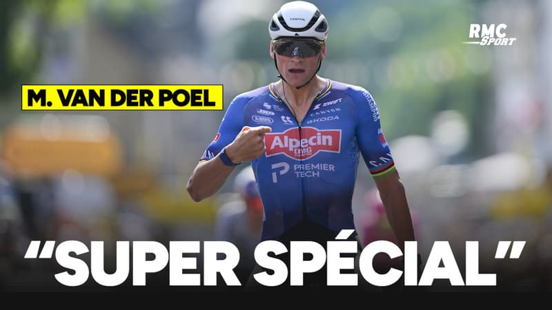 Tour de France E9 Super special la joie de Van Der Poel apres son succes a Ussel 2319141