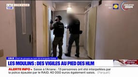 Nice: des vigiles de sécurité privés au pied des HLM au quartier des Moulins