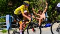Tadej Pogacar vers le col du Granon Serre Chevalier, le 13 juillet 2022