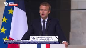 Hommage à Hubert Germain: Emmanuel Macron raconte le retour en France du soldat au moment de la Libération