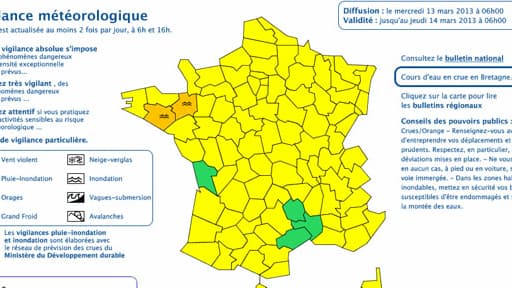 La vigilance orange a été levée dans les 21 départements concernés mercredi matin.