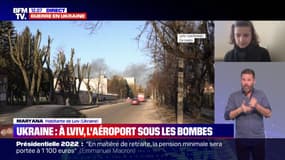 "Ici on vit notre vie normale quotidienne mais tout le monde se cache lorsque l'on entend les sirènes"  Maryana, habitante de Lviv, témoigne de son quotidien sur BFMTV