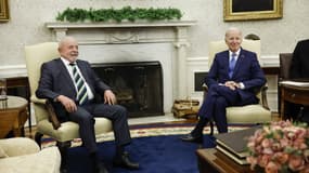 Lula et Joe Biden dans le bureau ovale de la Maison Blanche à Washington le 10 février 2023.