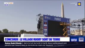 Paris: le village rugby sort de terre place de la Concorde