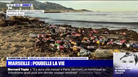 Christine Juste, adjointe au maire de Marseille, explique ne pas avoir "la compétence pour la collecte des ordures" ni "les moyens pour suppléer à la grève"