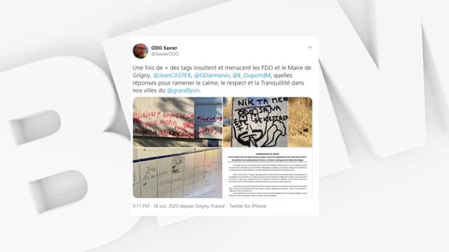 Le maire de Grigny (Rhône) visé par des insultes et des menaces.
