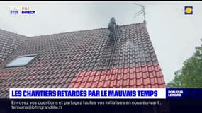 Météo maussade: les chantiers retardés par le mauvais temps