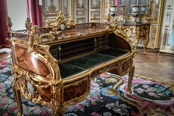 Le cabinet d'angle fraîchement restauré, à Versailles. Le cabinet d'angle fraîchement restauré, à Versailles.
