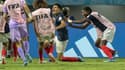 L'équipe de France célèbre un but d'Ismail Bouneb au Mondial U17, novembre 2023