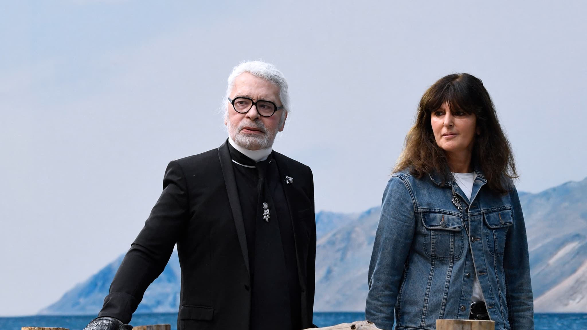 Virginie Viard et Karl Lagerfeld 