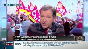 Grèves: "C'est le gouvernement qui bloque les services publics", assure la CGT-Fonction publique