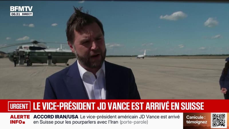Guerre au Moyen-Orient: le vice-président américain JD Vance est arrivé en Suisse pour les pourparlers avec l'Iran