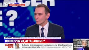 Remaniement: "Le président de la République essaye de mettre des clones pour diriger la France. Le problème, ce n'est pas le casting. C'est le scénario", affirme Laurent Jacobelli (RN)