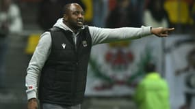 Patrick Vieira, entraîneur de l'OGC Nice, à Strasbourg le 26 octobre 2019