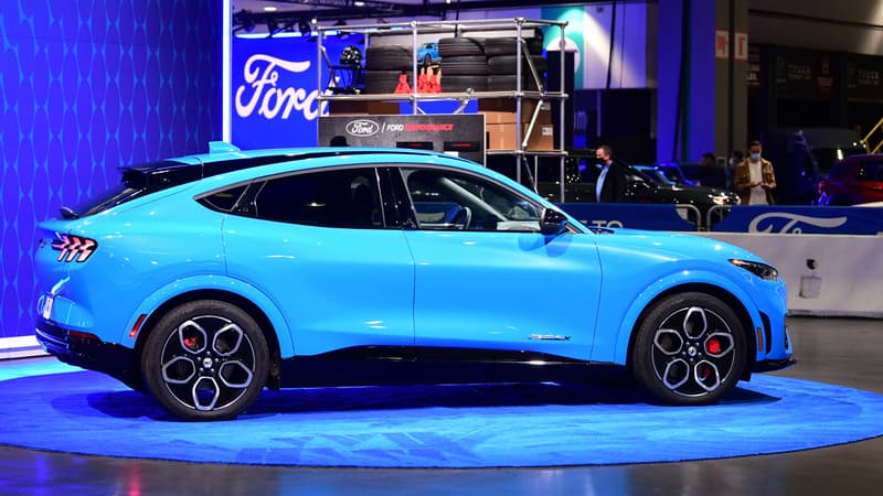 Le Ford Mustang Mach-e GT, au salon de Los Angeles en novembre.