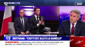 Alliance d'Éric Ciotti avec le RN: "C'est le choix d'aller à la gamelle", fustige Xavier Bertrand (LR)