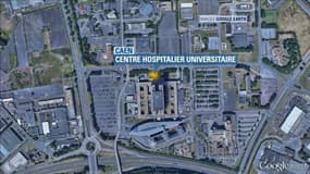 Localisation du CHU de Caen