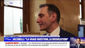 Motion de censure: "La vraie question, c'est la dissolution", estime Laurent Jacobelli (RN)