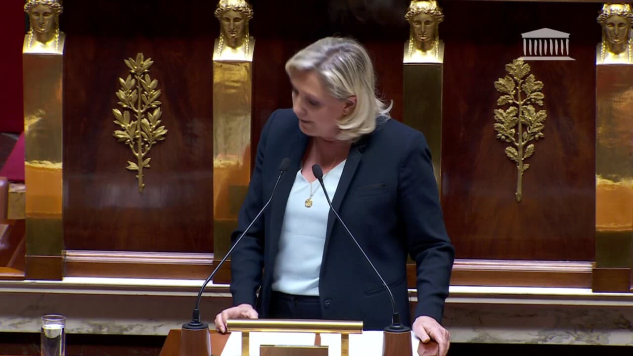 Budget Marine Le Pen Annonce Que Le RN Votera La Motion De Censure De 