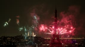Le feu d'artifice du 14 juillet 2025, à Paris.