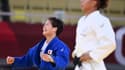 Uta Abe, championne olympique le 25 juillet 2021 à Tokyo, devant la Française Amadine Buchard