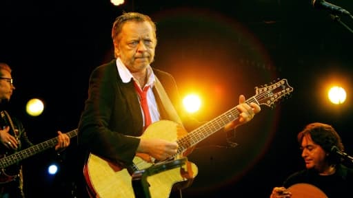 Le chanteur Renaud, le 11 juillet 2007 à La Rochelle