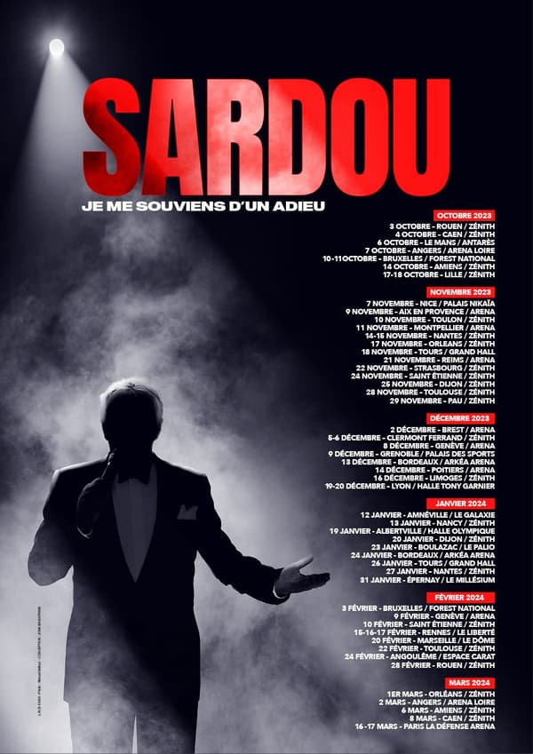 Les dates des concerts de la tournée de Michel Sardou
