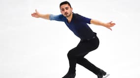 Kévin Aymoz lors de l'ISU Grand Prix, à Turin le 7 décembre 2019