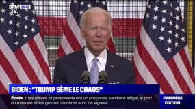 Joe Biden: "Donald Trump sème le chaos plutôt que de mettre de l'ordre"