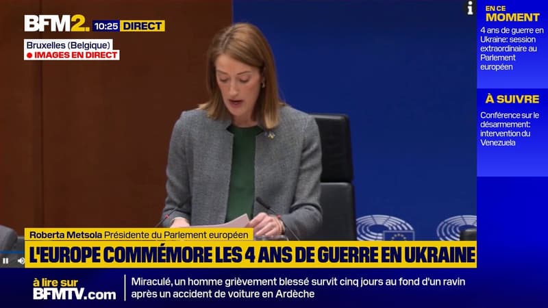 "Votre sécurité, c'est la sécurité de l'Europe": le soutien de la présidente du Parlement européen aux Ukrainiens