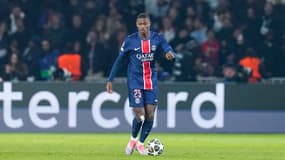 Nuno Mendes lors de PSG-Liverpool (0-1, Ligue des champions), le 5 mars 2025