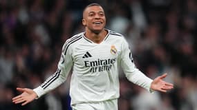 Kylian Mbappé lors du match de Ligue des champions entre le Real Madrid et Salzbourg - le 22/01/2025