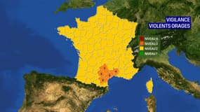 Cinq départements ont été placés en vigilance orange orages par Météo-France ce mardi 16 août, tout le reste du pays est en vigilance jaune