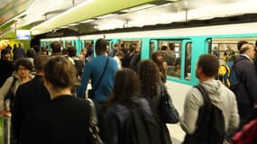 Le métro parisien à la gare du Nord. (Photo d'illustration) -