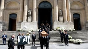Les obsèques de Jane Birkin, le 27 juillet 2023 à l'église Saint-Roch (Paris). 