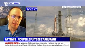 Fuite de carburant sur la fusée de la mission Artémis: "Pour l'instant, cela ne représente pas de danger", affirme le spécialiste Olivier Sanguy