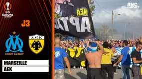 OM-AEK Athènes : Les supporters marseillais et athéniens défilent ensemble