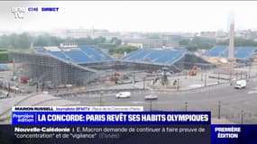Paris 2024: les stades éphémères des JO prennent forme sur la place de la Concorde
