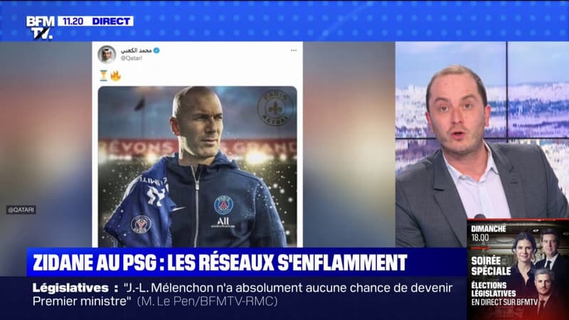 Et si le Marseillais Zinédine Zidane arrivait au PSG ? Les réseaux sociaux s'enflamment